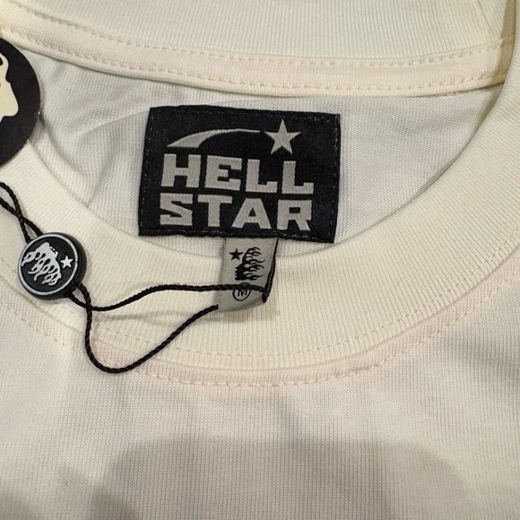Hell Star 'Go To Heaven' Cream Graphic Short Sleeve Tee - Picture 4 of 5